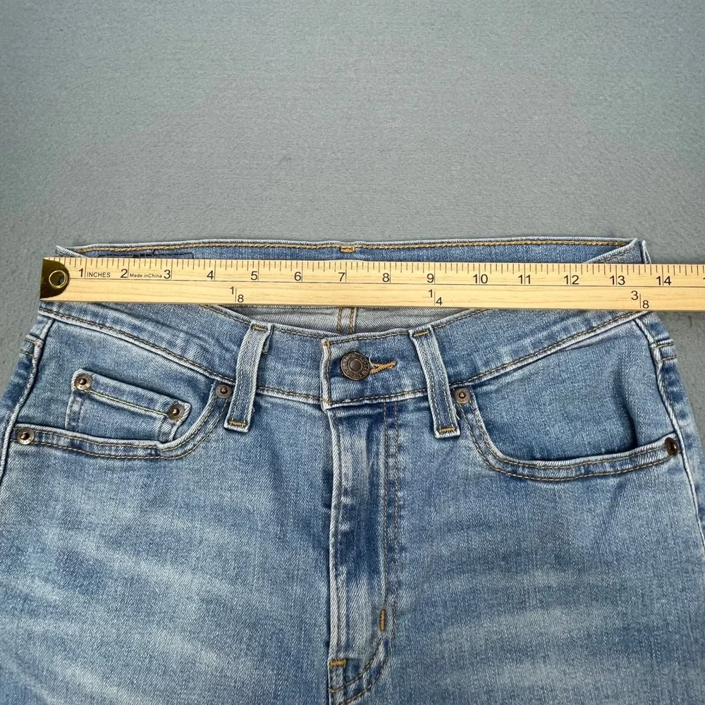Levi Blue 724 High Rise Straight Distressed Jeans Women 29